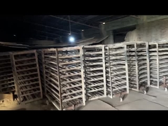 เผาอิฐแดงด้วยเตาแบบผลักแผ่น