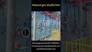 เตาเผากระสวยก๊าซธรรมชาติ #kilnmanufacturer #tunnelkiln #brickfactory#ceramics #gaskiln